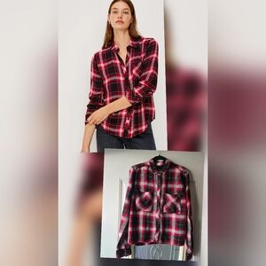 Rails "Hunter"Red and Black Womens Plaid Shirt Large